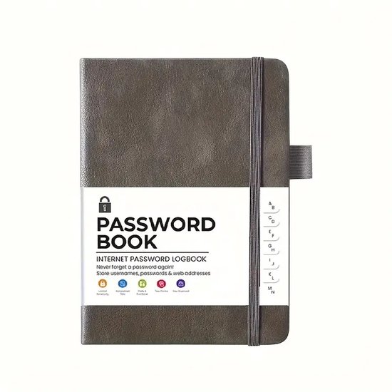 Carnet De Mot De Passe Avec Onglets Alphabétiques Colorés