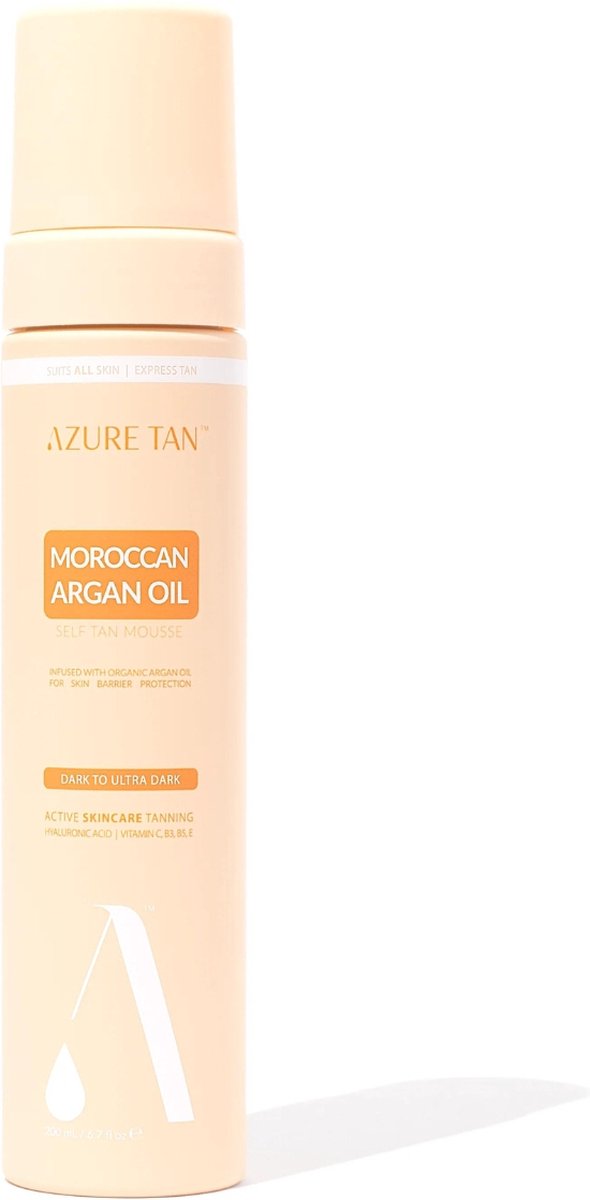 Self Tan Mousse MOROCCAN ARGAN OIL - Dark To Ultra Dark 200ml, Azure Tan