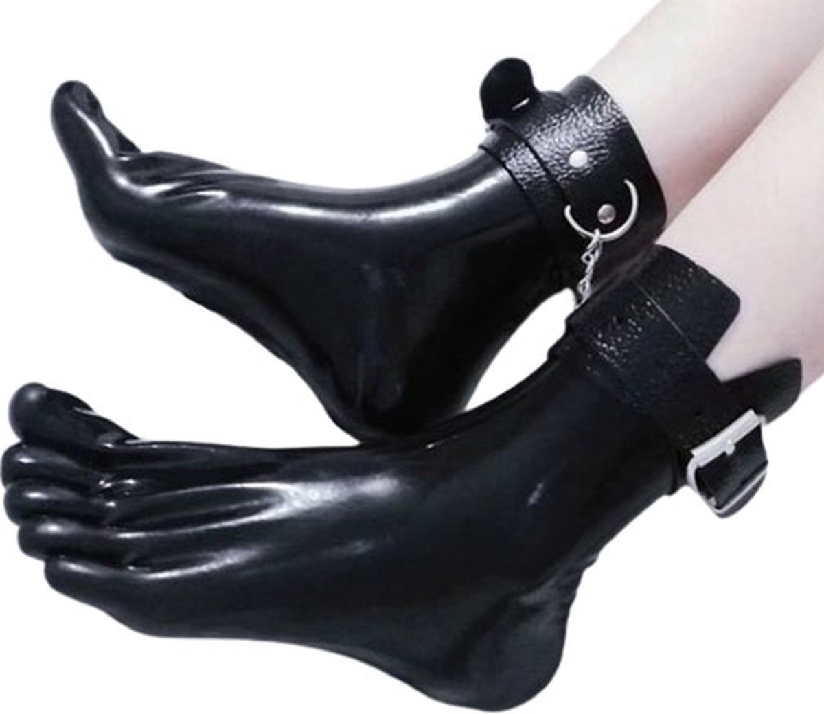 Goedkoopste 100 Latex sokken - Met boeien - BDSM - Rubber - 4MM Dikke latex