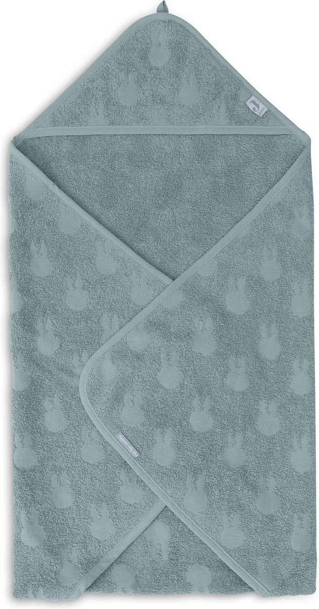 Jollein x Nijntje - Badcape Badstof 75x75cm - Baby Handdoek met Badcape, Omslagdoek, Badponcho - Miffy Jacquard Sea Green van Jollein — afbeelding 5