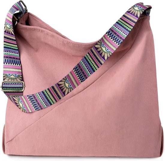 Schoudertas Handtas Dames Corduroy Grote Tote Bag Meisjes Shopper 