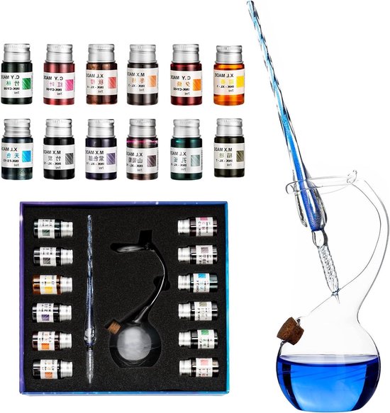 6 stuks handgemaakte glas dip pen kristal glas handtekening pen kalligrafie glas pen vintage dip inkt pen borosilicaat huidige pen voor het schrijven van tekening Sig | NL 6 stuks handgemaakte glas dip pen kristal glas handtekening pen kalligrafie glas pen vintage dip inkt pen borosilicaat huidige pen voor het schrijven van tekening Sig | NL