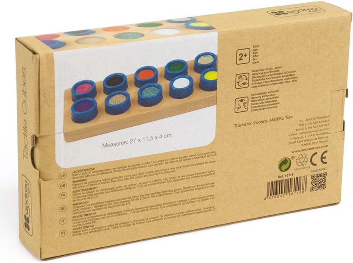 Andreu Toys ANDREU - Tactiele kubussen