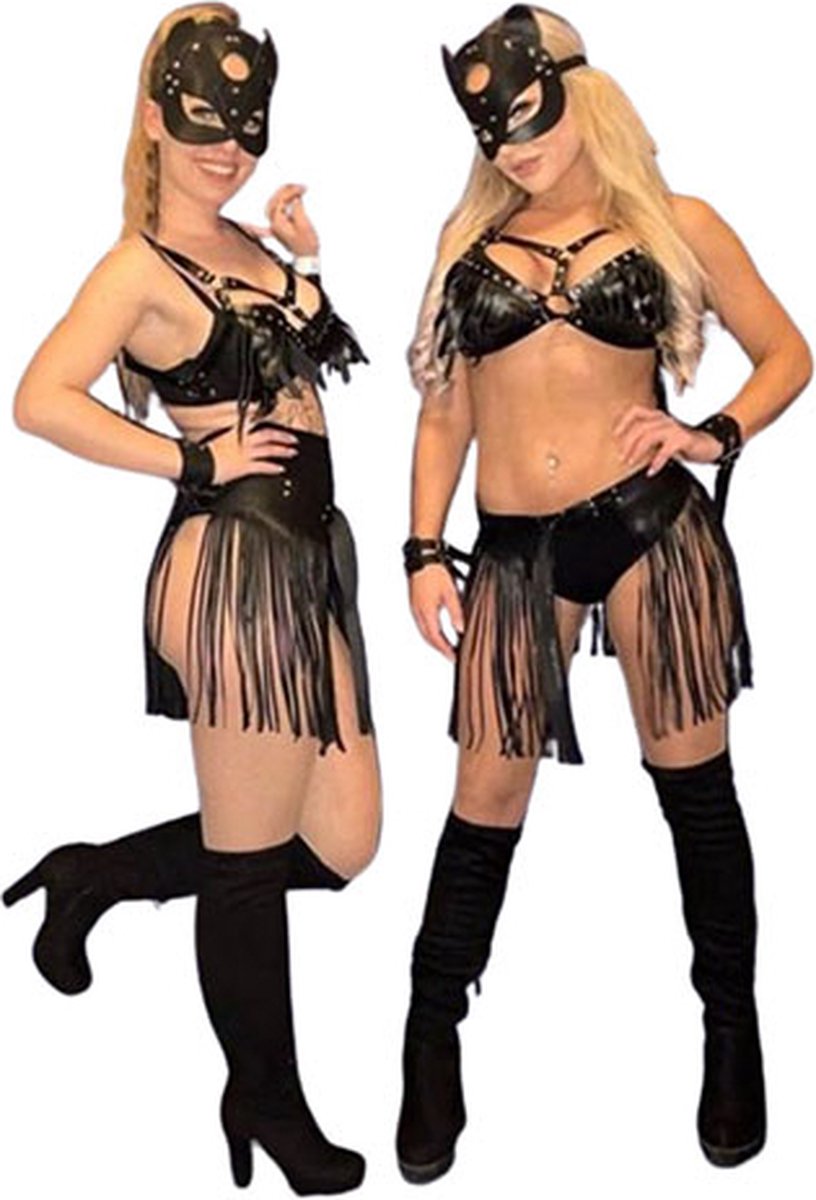Goedkoopste Erotische Rok Beha | Erotische set | Zeer luxe uitvoering | Seks kleding | SM | BDSM | Verstelbaar | Lederen uitvoering | 2 in 1