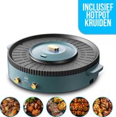 Bol.com SEZGoods 2-in-1 Chinese Hotpot & Koreaanse BBQ - Inclusief Hotpot Kruiden - Partypan - Roestvrij staal aanbieding