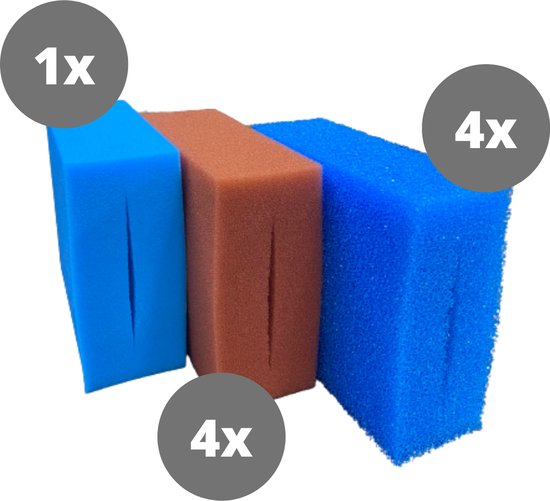 Filterschuim set geschikt voor Biotec (Biosmart) 10.1 Series - geribbeld