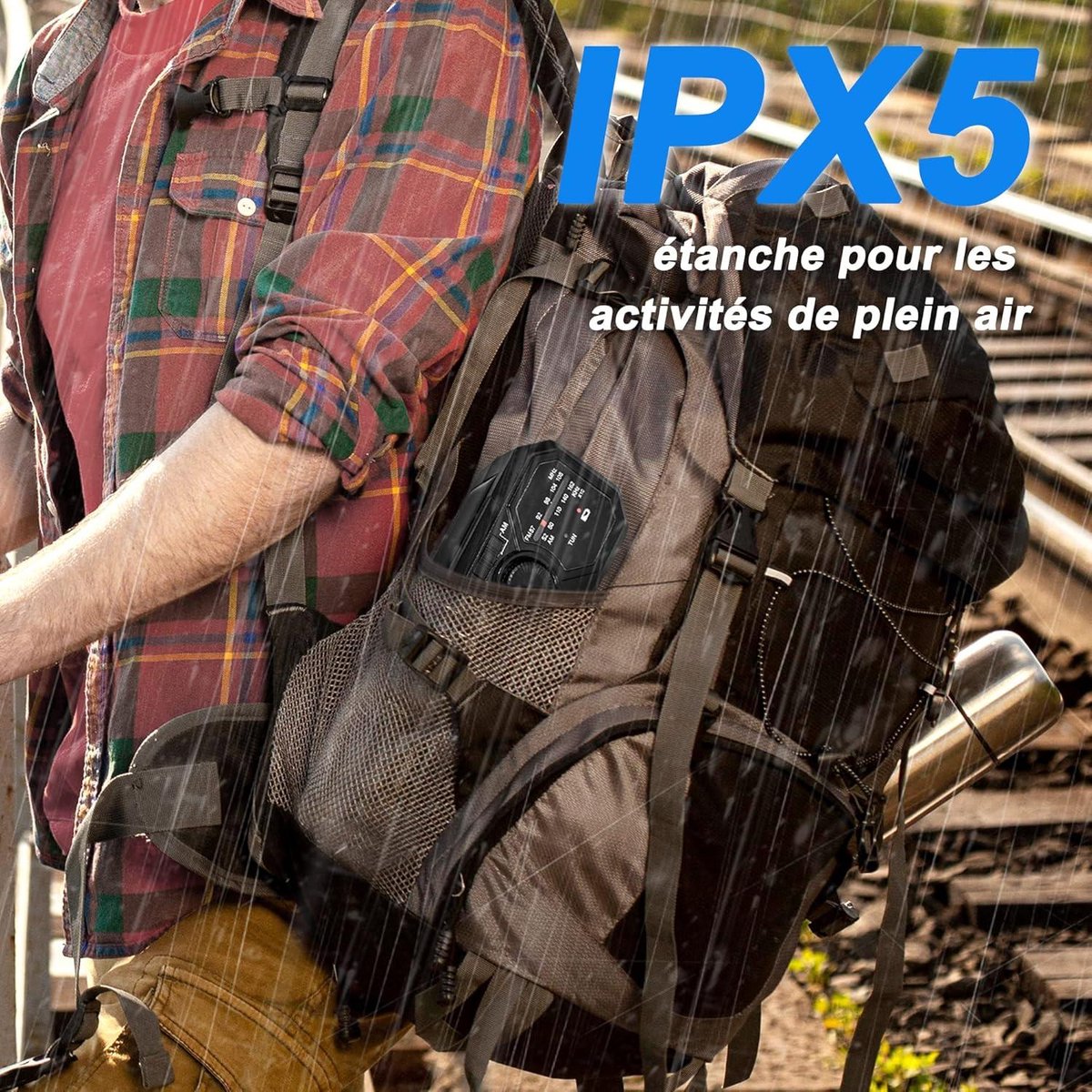 Corpower Radio Solaire Portable Radio D'urgence Météo 2000mAh Radio à