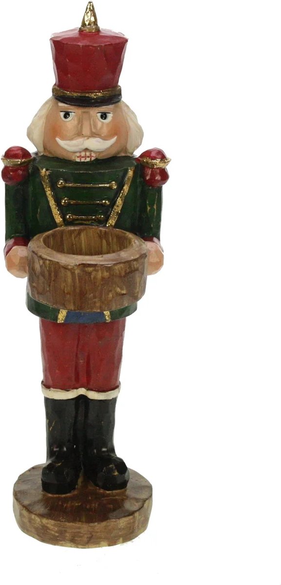 Notenkraker - Meander - Kerst - Kerstversiering - Christmas - polystone - theelichthouder