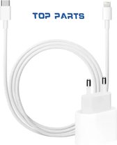 Topparts - Fastcharger incl kabel 1M - 20W - USB-C to lightning - oplader voor iphone en ipad