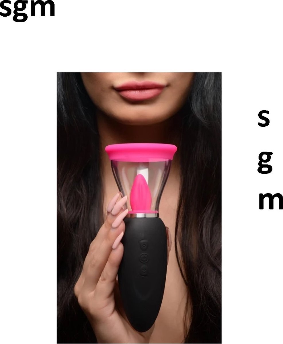 Goedkoopste XR Brands - Lickgasm Mini - 10x Licking and Sucking Stimulator - Pink