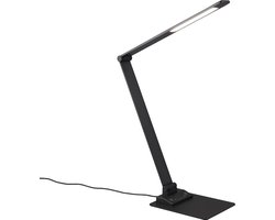 LED Bureaulamp - Trion Straus - 6.5W - Aanpasbare Kleur - Dimbaar - Rechthoek - Mat Zwart - Metaal