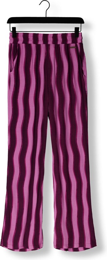 Colourful Rebel Melody Stripes Straight Pants Broeken Dames - Paars - Maat S