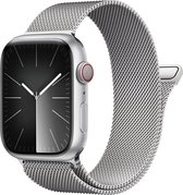 Milanese band - Zilver - Geschikt voor 38mm - 40mm - 41mm Apple Watch - RVS metaal Milanees smartwatchbandje met magneetsluiting - Voor iWatch Series 9 8 7 6 SE 5 4 3 2 1 kleine modellen