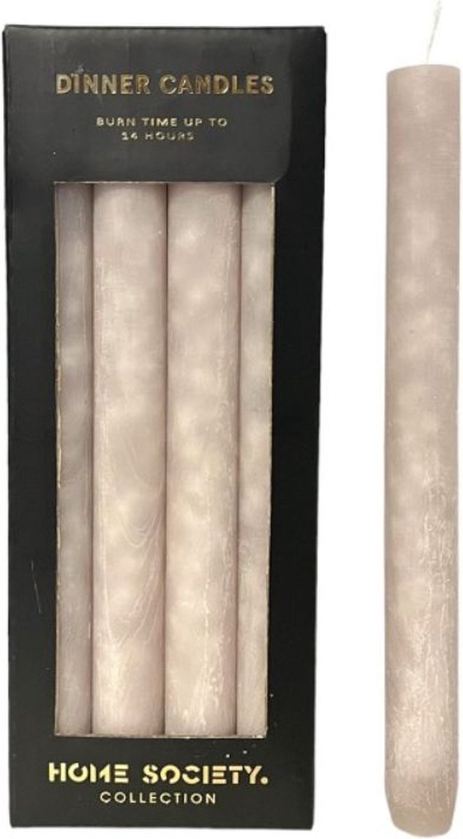 Home Society Dinner Candles Greige