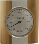 Saunia - sauna thermometer - hout met RVS
