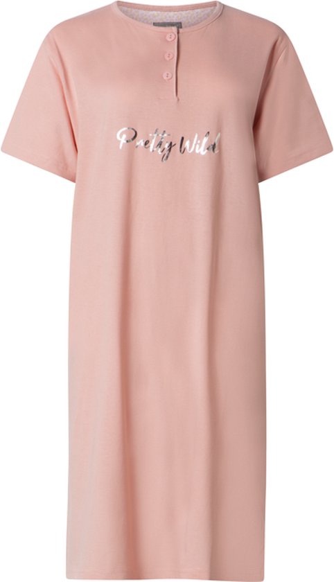 Dames nachthemd korte mouw van Cocodream 614615 in roze maat S