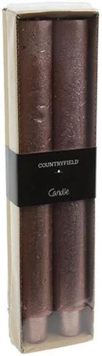 Countryfield Diner Kaars Metallic Koper 25 cm
