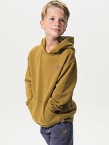 Sissy-Boy - Mosterd groene oversized hoodie met flock print