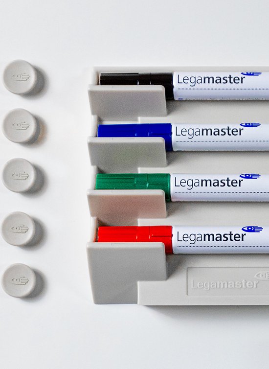 Legamaster 6 Adet Gümüş Cam Yazı Tahtası Mıknatıs Aparatı