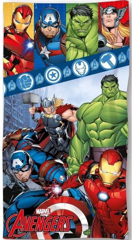 Marvel Avengers strandlaken - 140 x 70 cm. - Avengers badhanddoek - sneldrogend
