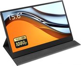 Draagbare Monitor - 15.6" 1920×1080 FHD Monitor Scherm - IPS Display - met USB Type C/Mini HDMI Poort en Ingebouwde Luidsprekers - Smart Cover - Compatibel met PC, Laptop, MacBook, PS 3/4/5, Xbox