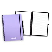 Bambook Colourful uitwisbaar notitieboek - Lila - A4 - Blanco & lined - Duurzaam, herbruikbaar whiteboard schrift - Met 1 gratis stift