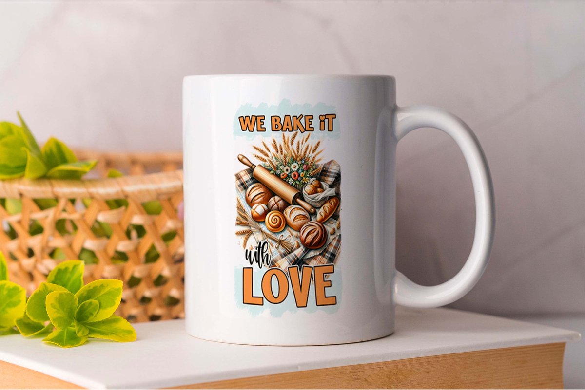 Mok Dont worry we bake it with love - Kitchen - HomeCooking - ChefAtHome - CookingTime - Culinary - Keuken - ThuisKoken - ChefThuis - Kooktijd