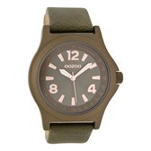 OOZOO Timepieces - Taupe horloge met taupe leren band - C6878
