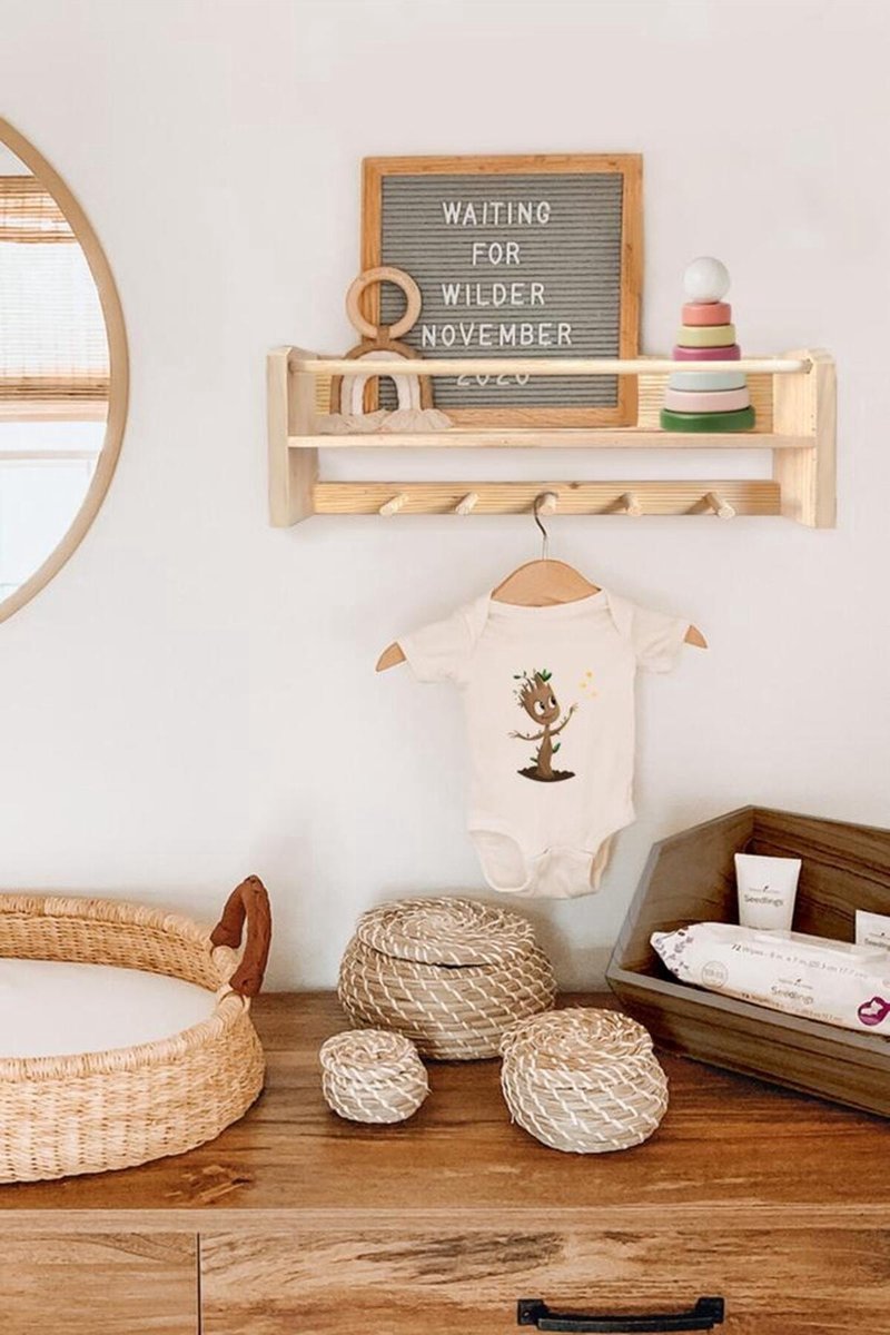 Zwevende Planken voor de Kinderkamer - 40 cm Eiken Massief Wandplanken