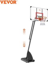 Vevor® Verstelbare basketbalpaal - Basketbalring - Voor buiten - 2.3 tot 3meter hoog