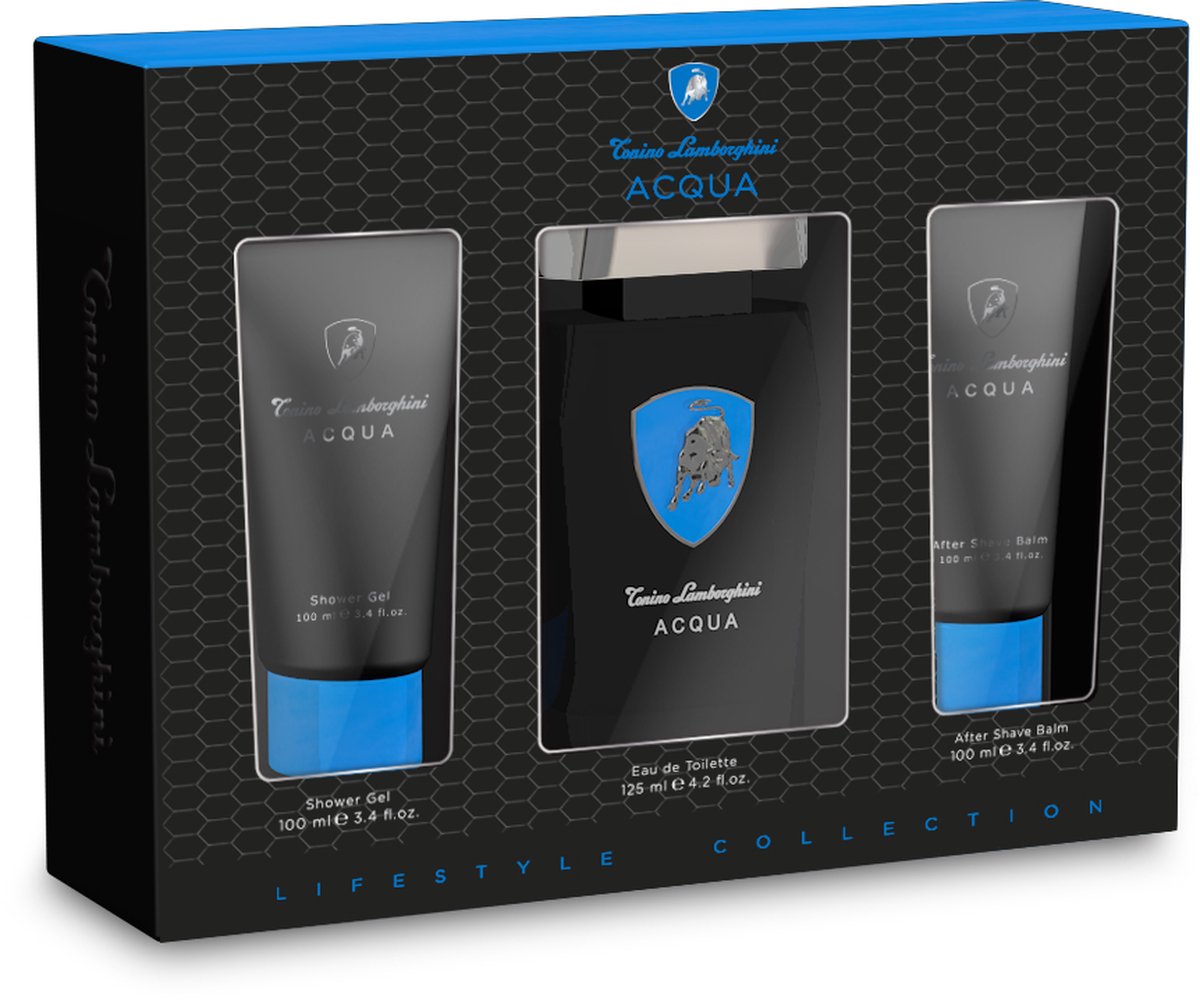 Goedkoopste Tonino Lamborghini Acqua Eau De Toilette 125ml Spray Gel De Baño 100ml Balsamo After Shave 100ml