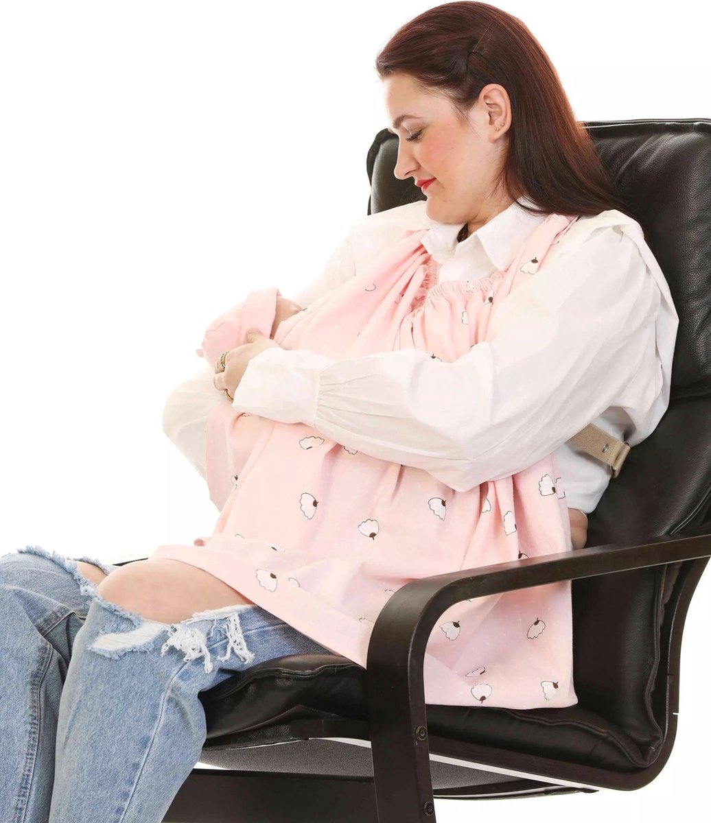 Goedkoopste MBlove voedingsdoek Roze met schelpenmotief