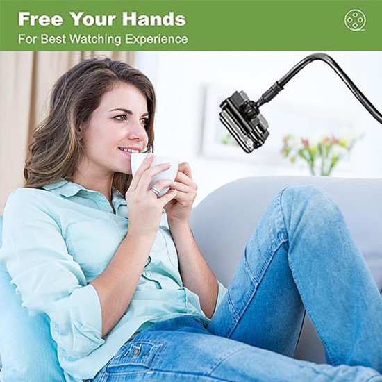 Support Téléphone Flexible Col De Cygne Pour Lit Et Bureau - Pince De Serrage Réglable, Bras Long