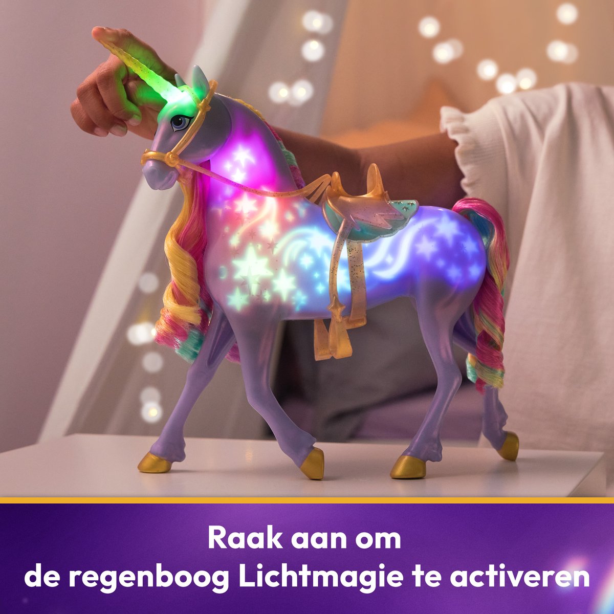 Unicorn Academy - Sophia & Regenboog Lichtmagie Wildstar - Modepop met Interactieve Eenhoorn met licht geluid en muziek — afbeelding 4