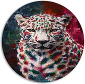 Tijger muurcirkels - Dieren wandbord - Wanddecoratie rond Patronen - Wanddecoratie industrieel - Muurcirkels - Decoratie slaapkamer muurcirkel forex 60x60 cm