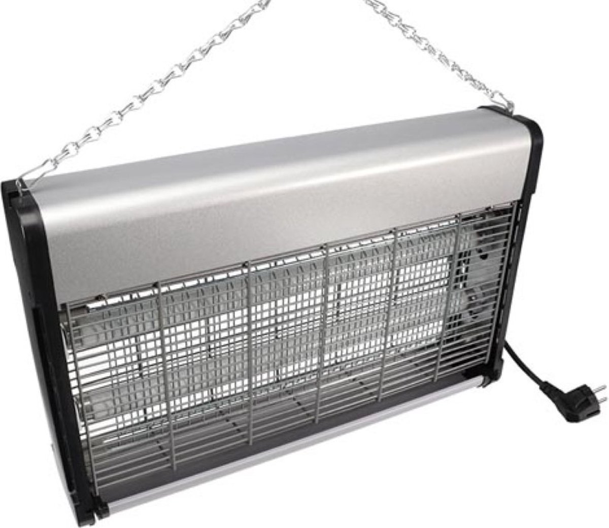 Perel Elektrische UV insectenverdelger binnen, 2800V spanningsrooster, stille vliegenlamp met verwijderbare metalen opvangbak, 100m² bereik, chemievrije insectenbestrijding