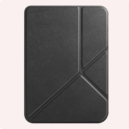 Hoes Geschikt voor Kobo Clara Colour Hoesje Bookcase Cover Book Case Hoes Sleepcover Trifold - Zwart van Kobo — afbeelding 5