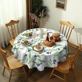 Nappe Ronde Imprimée 'Bibliothèque Mystérieuse' - 152 Cm - Imperméable, Lavable - Pour Intérieur Et Extérieur