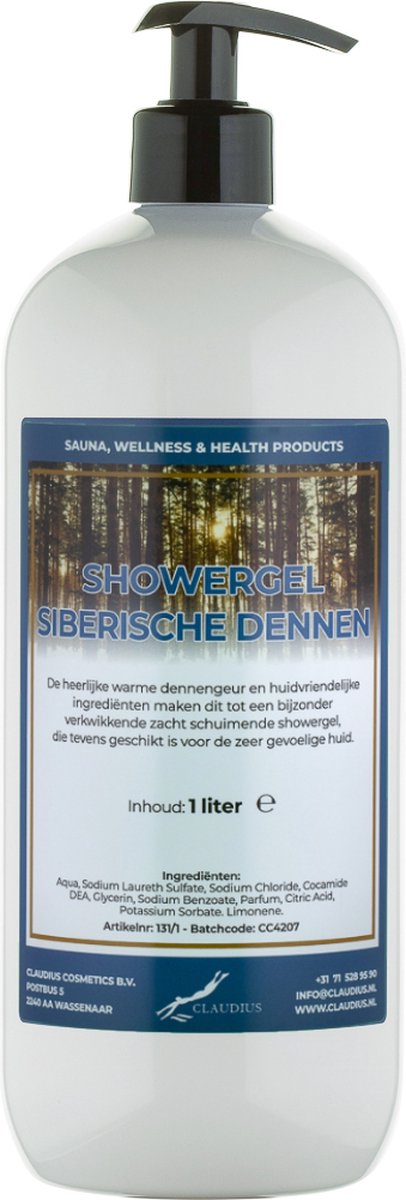 Goedkoopste Douchegel Siberische Dennen 1 Liter - met gratis pomp - Showergel