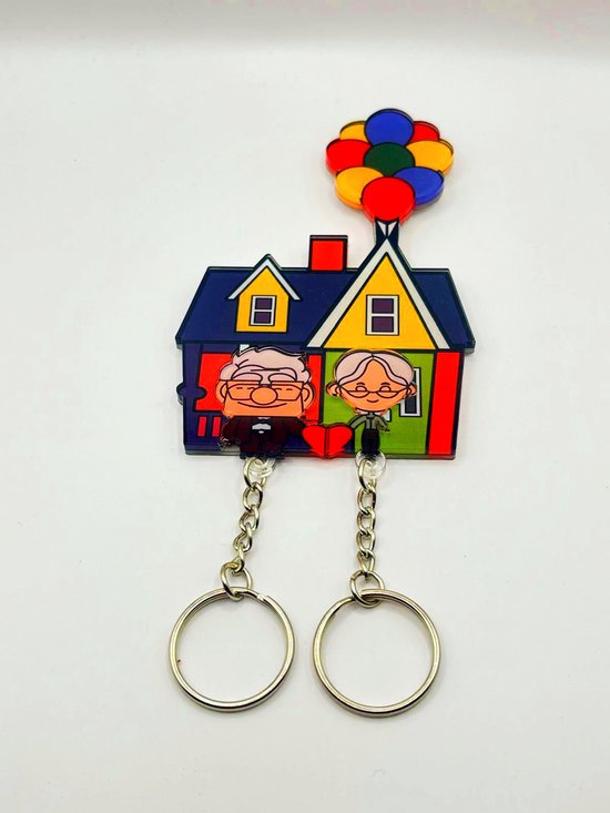 Foto: Set van 2 koppel sleutelhangers couple keychain up disney cadeau sleutelhanger koppel nieuw huis