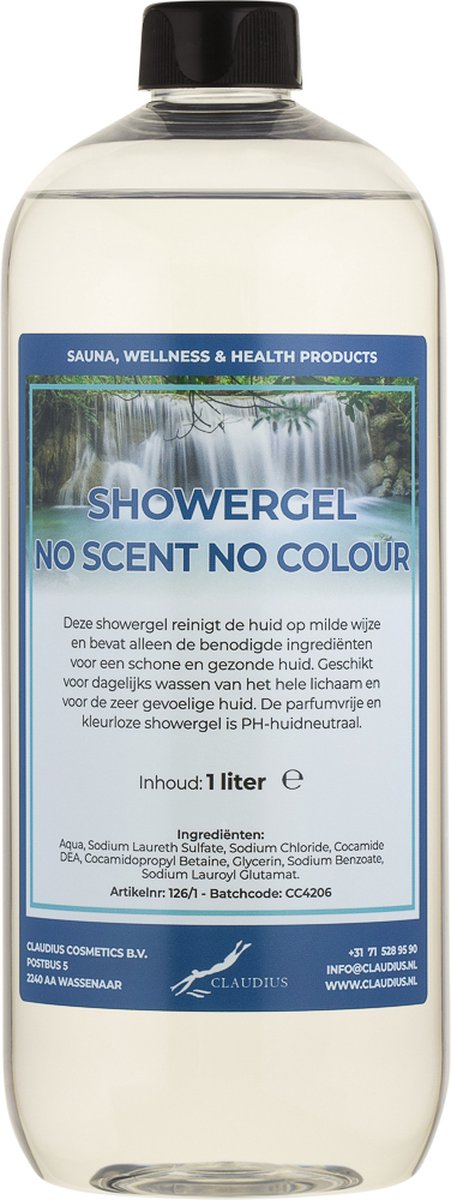 Goedkoopste Douchegel No Scent No Colour 1 liter - Showergel