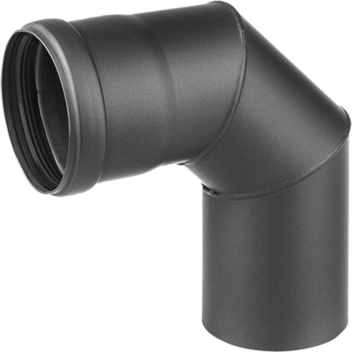 Nedco Pelletkachel Bocht 90 Graden 80mm Zwart