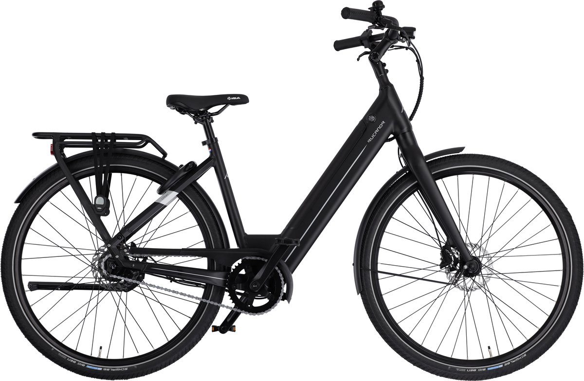 Rucanor Urban Elektrische Fiets - E-bike 28 Inch - 49 cm - Achterwielmotor - Trapkrachtsensor - Hydraulische Schijfremmen - Matzwart op Prijzenvolger.com