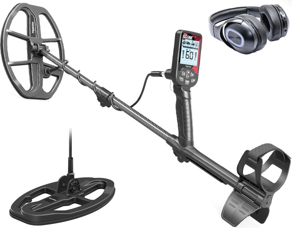 Nokta Triple Score Pro met Bluetooth Hoofdtelefoon en twee Zoekspoelen - Professionele metaaldetector - Volledig waterdicht tot 5m