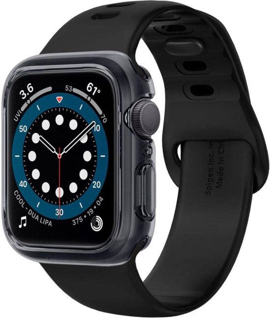 Spigen Ultra Hybrid Hoesje Geschikt voor Apple Watch 44MM - Full Protect Hoesje - Transparant Zwart