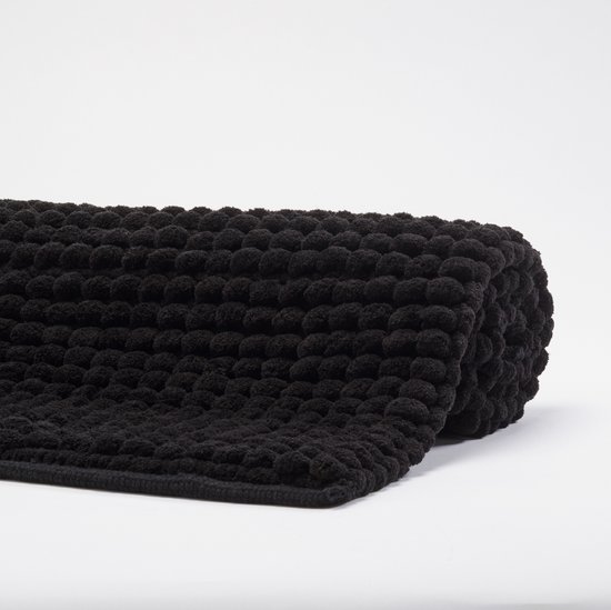 Axel Badmat Black | 70 x 120 cm | Zwart | Katoen / Polyester