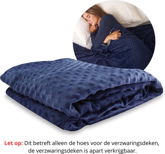 Universele 4 Seizoenen HOES Verzwaringsdeken – 150 x 200cm – Bamboe & Minky Dot – Weighted Blanket Cover – Duvet Deken – Dekbedovertrek
