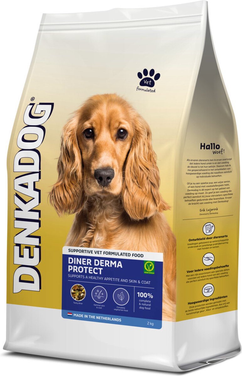 4x Denkadog Hondenvoer Diner Derma Protect 2 kg
