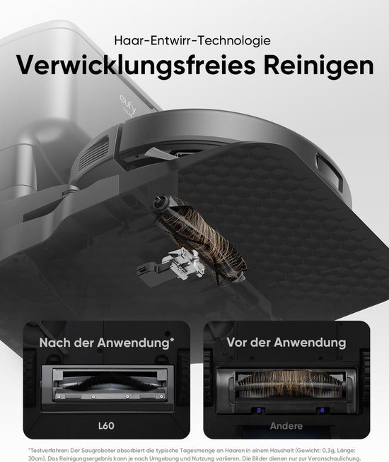 eufy Clean L60 Robotstofzuiger met Zelflegende Station - Robot Vacuum Cleaner - 5000Pa Zuigkracht - IPath Laser Navigatie