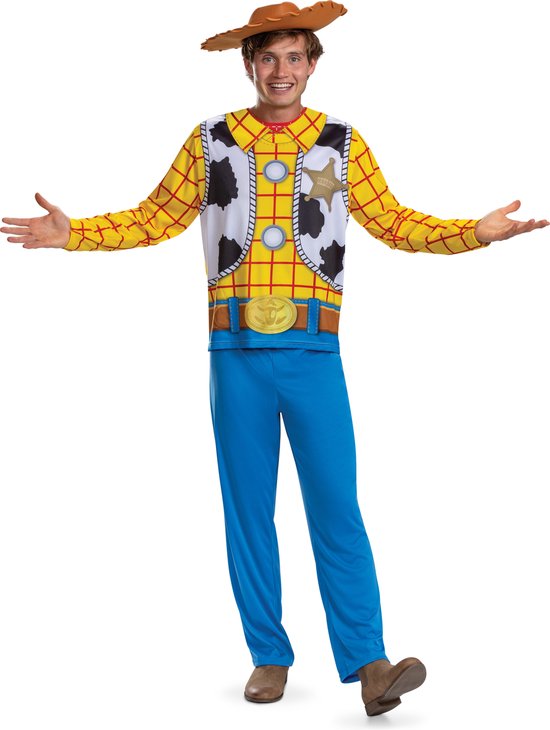 DISNEY - TOY STORY 4, Woody Basic Plus Volwassenen, Maat L/XL (42-46), Volwassenen